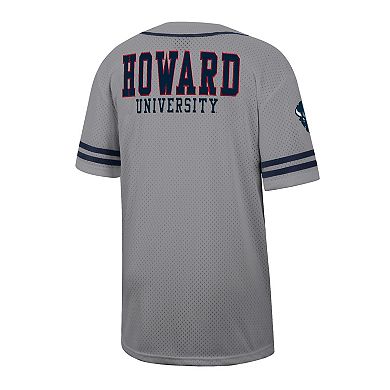 Men's Colosseum Gray Howard Bison Free Spirited Baseball Jersey