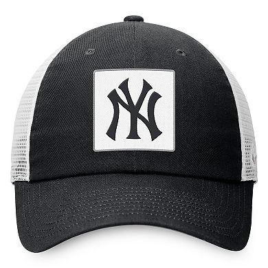 Men's Nike Black New York Yankees Rise Adjustable Trucker Hat