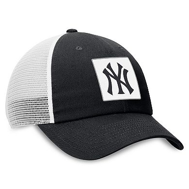 Men's Nike Black New York Yankees Rise Adjustable Trucker Hat