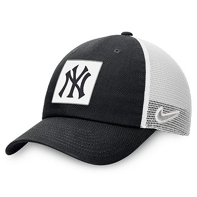 Men's Nike Black New York Yankees Rise Adjustable Trucker Hat