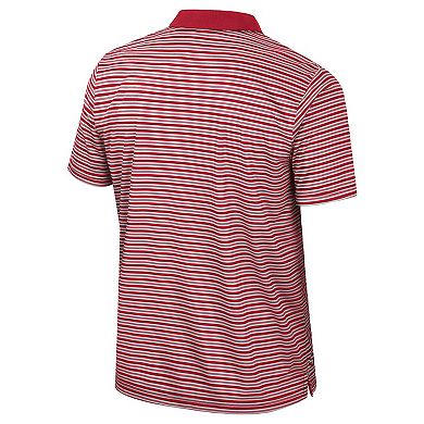 Men's Colosseum Crimson Indiana Hoosiers Striped Polo