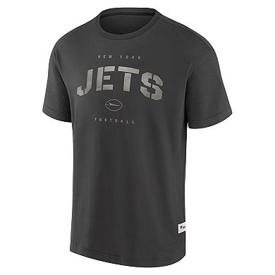 Men's Fanatics Charcoal New York Jets Elements Weathered Tonal Future Ground T-Shirt
