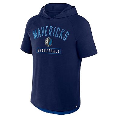 Men's Fanatics Athletic Navy Dallas Mavericks Pass Legend Hooded T-Shirt