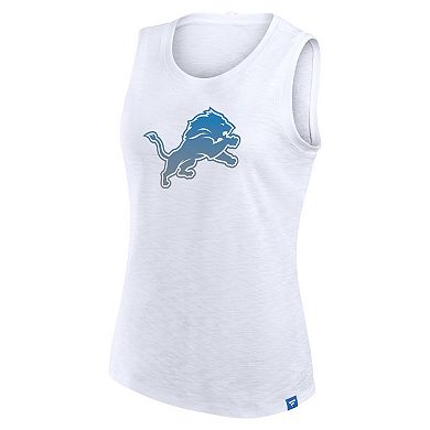 Women's Fanatics White Detroit Lions Slub Tank Top
