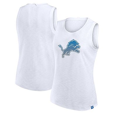 Women's Fanatics White Detroit Lions Slub Tank Top
