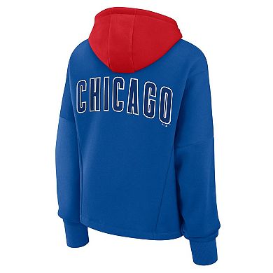 Women's Fanatics Royal Chicago Cubs Oversized Legacy Favorite Spectator Pullover Hoodie