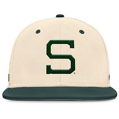 Men's Nike Natural Michigan State Spartans On-Field Dugout True Performance Fitted Hat
