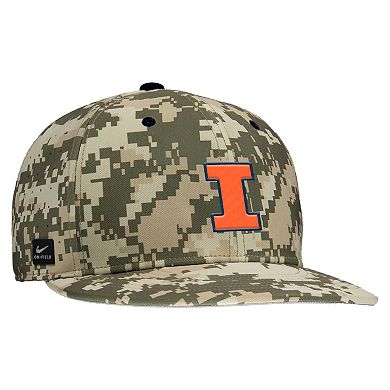 Men's Nike Digital Camo Illinois Fighting Illini On-Field Baseball Performance Fitted Hat