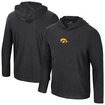 Men's Colosseum Black Iowa Hawkeyes Long Sleeve T-Shirt Hoodie