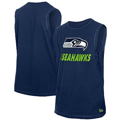 Men's New Era College Navy Seattle Seahawks Leisure Collection Tank Top
