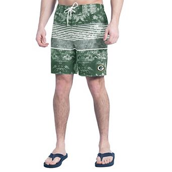 Men's G-III Sports by Carl Banks Green/Gray Green Bay Packers Horizon Volley Swim Shorts