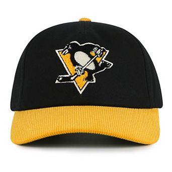 Men's American Needle Black/Gold Pittsburgh Penguins Burnett Adjustable Hat