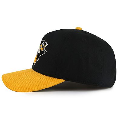 Men's American Needle Black/Gold Pittsburgh Penguins Burnett Adjustable Hat