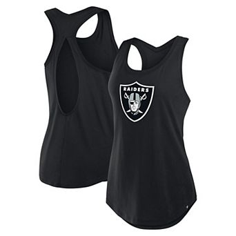 Women's Fanatics Black Las Vegas Raiders Iron Fan Tank Top