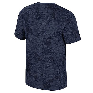 Men's Colosseum Navy West Virginia Mountaineers Floral Printed T-Shirt