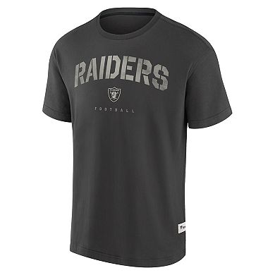 Men's Fanatics Charcoal Las Vegas Raiders Elements Weathered Tonal Future Ground T-Shirt