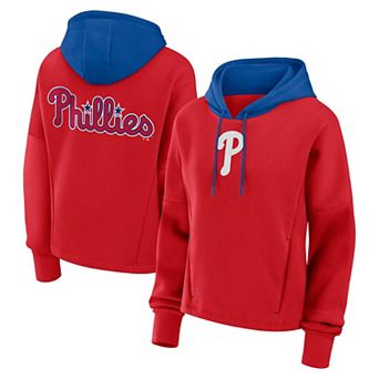 Women's Fanatics Red Philadelphia Phillies Oversized Legacy Favorite Spectator Pullover Hoodie