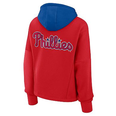 Women's Fanatics Red Philadelphia Phillies Oversized Legacy Favorite Spectator Pullover Hoodie