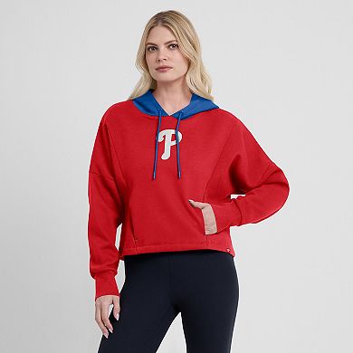 Women's Fanatics Red Philadelphia Phillies Oversized Legacy Favorite Spectator Pullover Hoodie