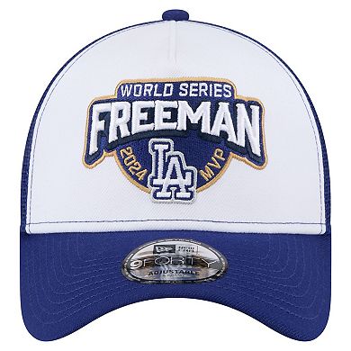 Men's New Era Freddie Freeman White Los Angeles Dodgers 2024 World Series MVP 9FORTY Adjustable Hat