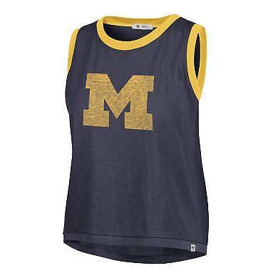 Women's '47 Navy Michigan Wolverines Premier Ringer Tank Top