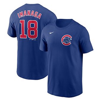 Men's Nike Sh ta Imanaga Royal Chicago Cubs Fuse Name & Number T-Shirt