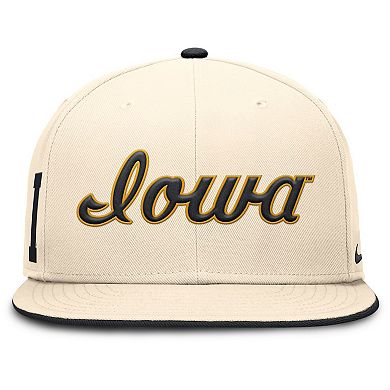 Men's Nike Natural Iowa Hawkeyes Primetime True Performance Fitted Hat