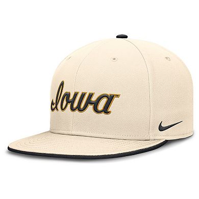 Men's Nike Natural Iowa Hawkeyes Primetime True Performance Fitted Hat