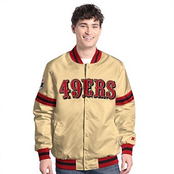 Men's Starter Gold San Francisco 49ers Scout Full-Snap Varsity Jacket