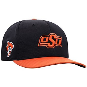 Men's Top of the World Black Oklahoma State Cowboys Reflex Fitted Hat