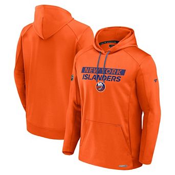 Men's Fanatics Orange New York Islanders Authentic Pro Rink Fleece Pullover Hoodie