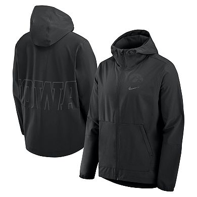 Men's Nike Black Iowa Hawkeyes Performance Full-Zip Woven Jacket