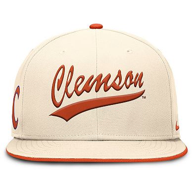 Men's Nike Natural Clemson Tigers Primetime True Performance Fitted Hat