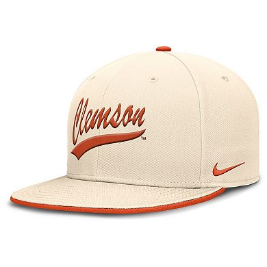 Men's Nike Natural Clemson Tigers Primetime True Performance Fitted Hat