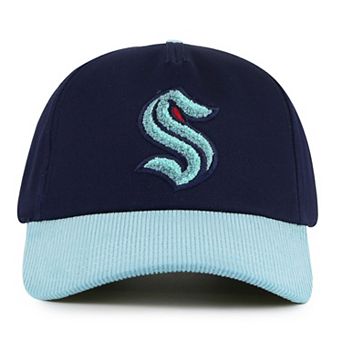 Men's American Needle Deep Sea Blue/Light Blue Seattle Kraken Burnett Adjustable Hat