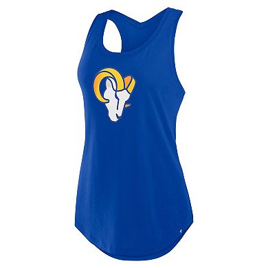 Women's Fanatics Royal Los Angeles Rams Iron Fan Tank Top