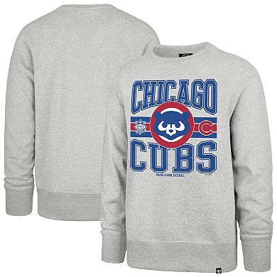 Men's '47 Gray Chicago Cubs Letters Headline Pullover Sweatshirt
