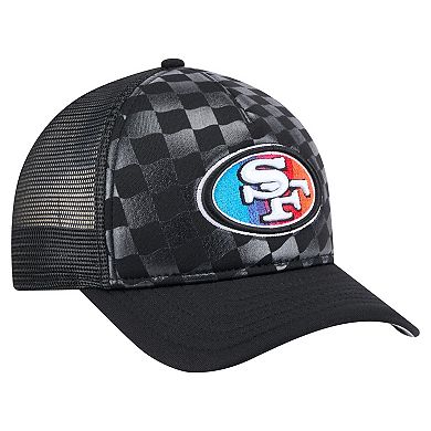 Men's New Era Black San Francisco 49ers Gradient 9FORTY Adjustable Hat
