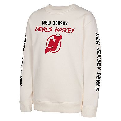 Youth Cream New Jersey Devils Star Power Pullover Sweatshirt
