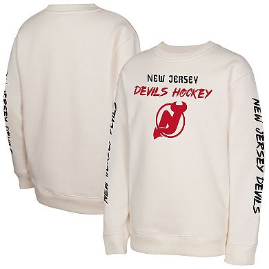 Youth Cream New Jersey Devils Star Power Pullover Sweatshirt