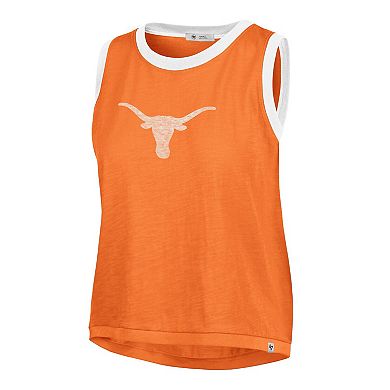 Women's '47 Texas Orange Texas Longhorns Premier Ringer Tank Top