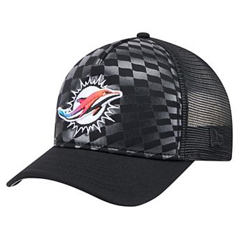 Men's New Era Black Miami Dolphins Gradient 9FORTY Adjustable Hat