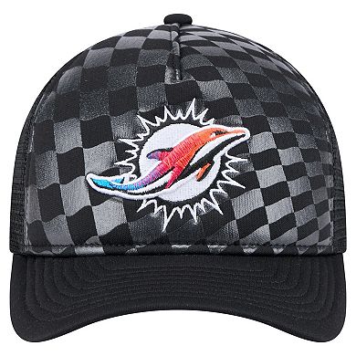 Men's New Era Black Miami Dolphins Gradient 9FORTY Adjustable Hat