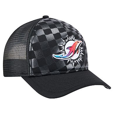 Men's New Era Black Miami Dolphins Gradient 9FORTY Adjustable Hat