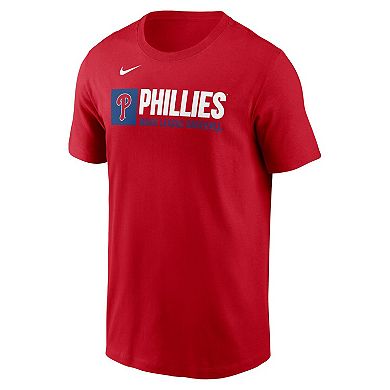 Men's Nike Red Philadelphia Phillies Team Block T-Shirt
