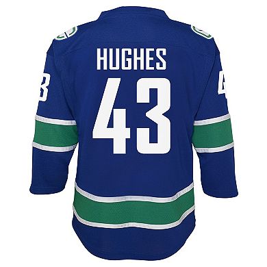 Youth Quinn Hughes Blue Vancouver Canucks Alternate Replica Player Jersey