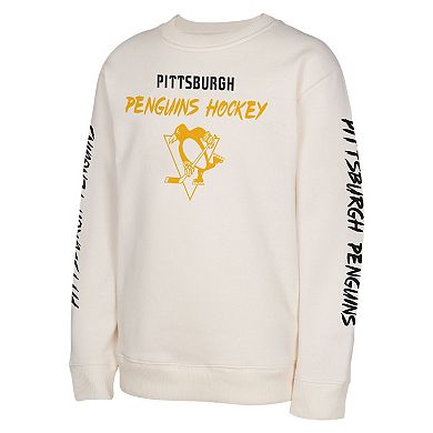 Youth Cream Pittsburgh Penguins Star Power Pullover Sweatshirt
