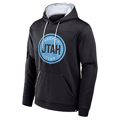 Men's Fanatics Black Utah Hockey Club Defender Pullover Hoodie