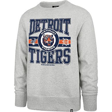 Men's '47 Gray Detroit Tigers Letters Headline Pullover Sweatshirt
