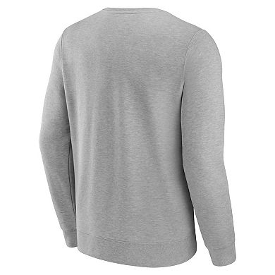 Men's Fanatics Gray Milwaukee Bucks True Classics Hard Color Fleece Pullover Sweatshirt
